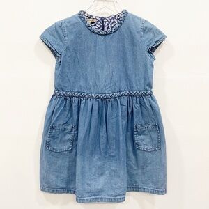 Hucklebone London Chambray Braided Flared Dress 10